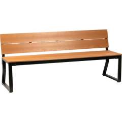 Lorell Teak Outdoor Bench With Backrest (42690)