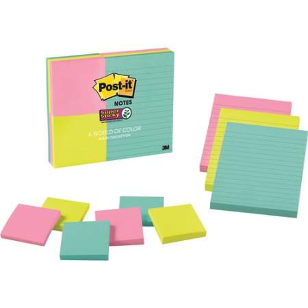 Post-it Super Sticky Notes - Miami Color Collection (46339SSMIA)