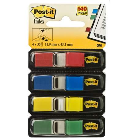 Post-it 1/2"W Flags in Primary Colors - 24 Dispensers (68346PK)
