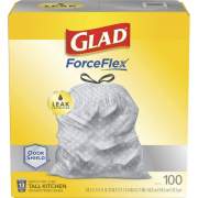 Glad ForceFlexPlus Tall Kitchen Drawstring CloroxPro Trash Bags (70427BD)