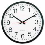 Universal Classic Round Wall Clock, 12.63" Overall Diameter, Black Case, 1 AA (sold separately) (10431)