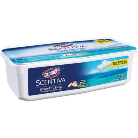 Clorox Scentiva Disinfecting Wet Mopping Pad Refills, Bleach-Free (32034)