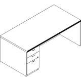 Groupe Lacasse Left Single Pedestal Desk - 2-Drawer (71KUF3066SG)