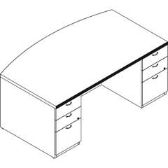 Lacasse Double Pedestal Bow Front Desk (71KUF4272UAG)