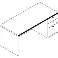 Lacasse Right Single Pedestal Desk (71DS3672UFG)