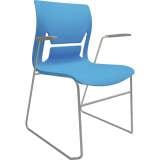 9 to 5 Seating Mimi Stacking 4 Leg, Plastic Seat, Silver Frame With Arms (1051SFAP16)