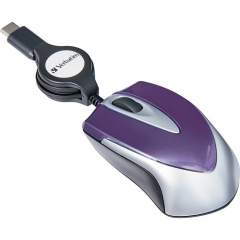 Verbatim USB-C Mini Optical Travel Mouse-Purple (70238)