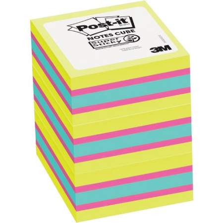 Post-it Super Sticky Notes Cubes (2027SSGFA3PK)