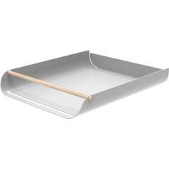 U Brands Metal Letter Tray, Desktop Accessory, Arc Collection, Grey (3548A02-06)