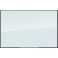 U Brands Glass Dry Erase Board, Only for use with HIGH Energy Magnets, 23" x 35" , White Frosted Surface, White Aluminum Frame (2824U00-01)