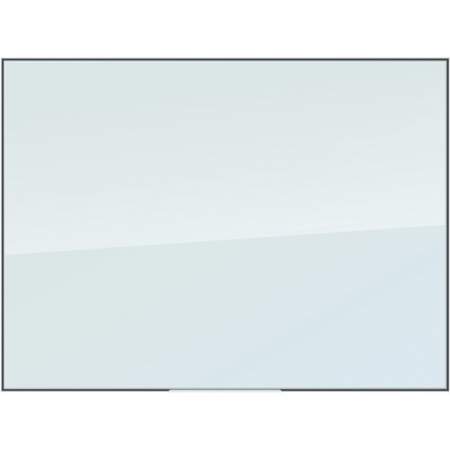 U Brands Glass Dry Erase Board, Only for use with HIGH Energy Magnets, 35" x 47" , White Frosted Surface, White Aluminum Frame (2826U00-01)