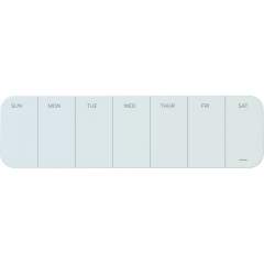 U Brands Magnetic Glass Dry Erase Weekly Calendar Board, Only for use with HIGH Energy Magnets, 5.5" x 20" , Frameless, Marker Included (2342U00-01)