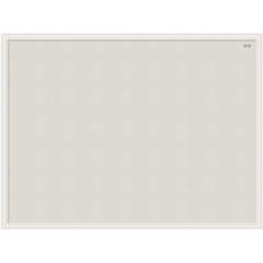 U Brands Linen Cork Linen Bulletin Board, 17 x 23 Inches, White Wood Frame (3264U00-01)
