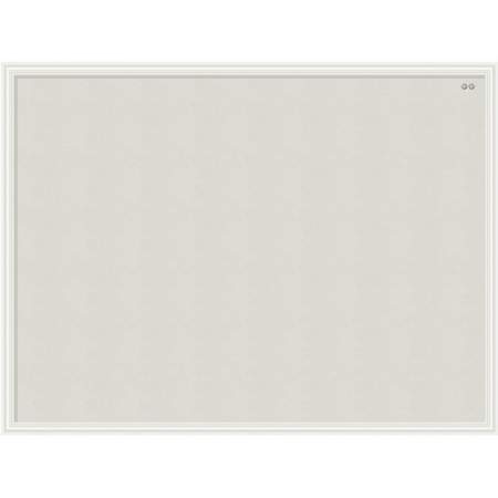 U Brands Linen Cork Linen Bulletin Board, 17 x 23 Inches, White Wood Frame (3264U00-01)