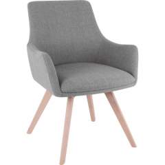Lorell Gray Flannel Guest Chair with Wood Legs (68560)
