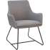 Lorell Gray Flannel Guest Chair with Sled Base (68562)