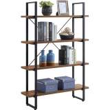 Lorell SOHO 4-Shelf Metal Frame Bookcase (97619)