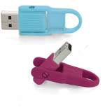 Verbatim 16GB Store 'n' Flip USB Flash Drive - 2pk - Berry, Blue (70377)