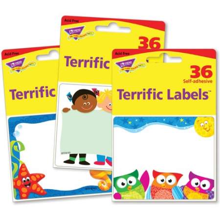 TREND Terrific Labels Friendly Faces Name Tags (68906)