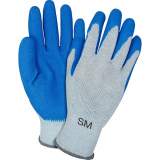 Safety Zone Blue/Gray Coated Knit Gloves (GRSLSMCT)