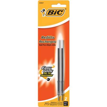 BIC Easy Glide 1.0mm Ball Pen Refills (MRCP2BK)