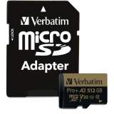 Verbatim Pro+ 512 GB Class 10/UHS-I (U3) microSDXC - 1 Pack (70393)