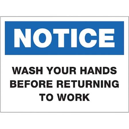 Lorell NOTICE Wash Hands Sign (00251)
