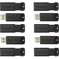 Verbatim 32GB PinStripe USB 3.0 Flash Drive, Business 10pk, Black (70902)