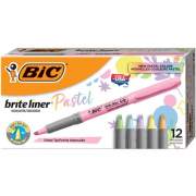 BIC Brite Liner Grip Pastel Highlighters (GBLD11AST)