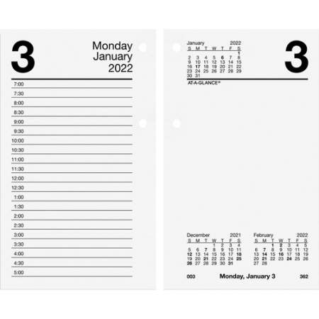 AT-A-GLANCE Daily Calendar Pocket Refill (E7175022)