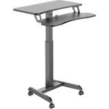 Kantek Mobile Sit-to-Stand Desk with Foot Pedal (STS350)