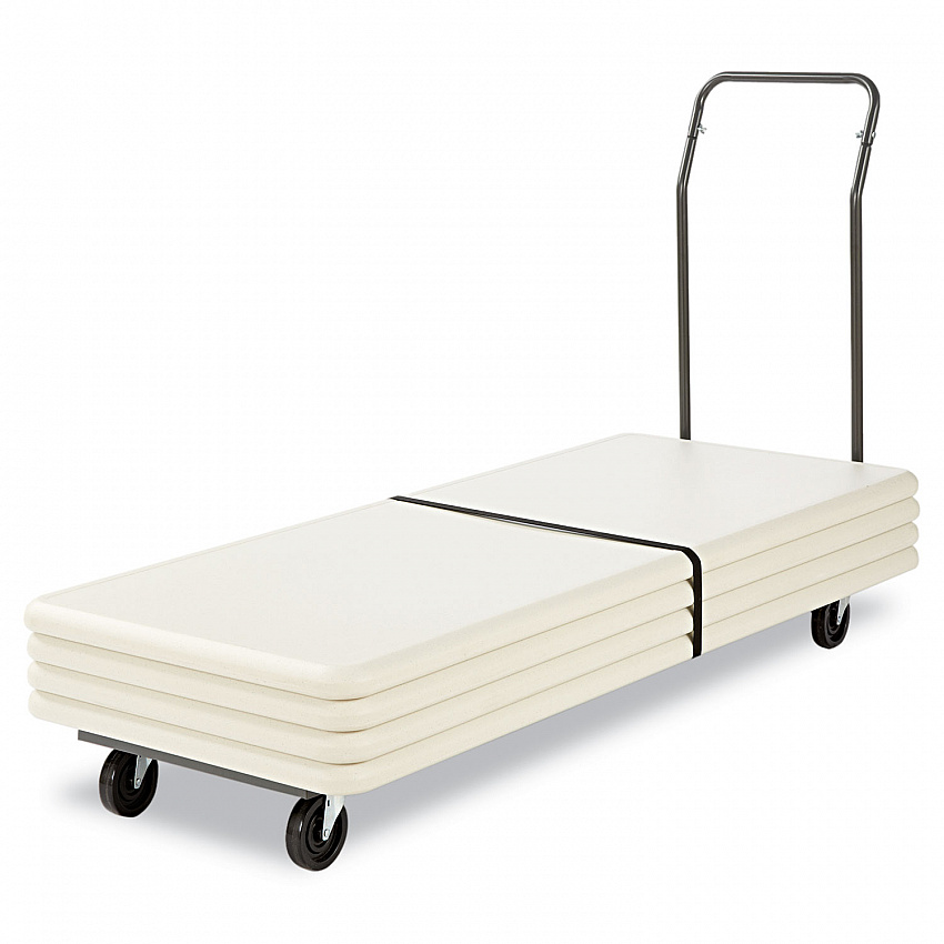 Chair/Table Cart, Metal, 600 lb Capacity, 20.86" x 50.78" to 72.04" x 43.3", Black (FTCART)