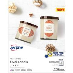 Avery Matte White Sure Feed Labels (22570)