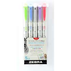 Zebra Pen Mildliner Brush Pen & Marker Set (79205)