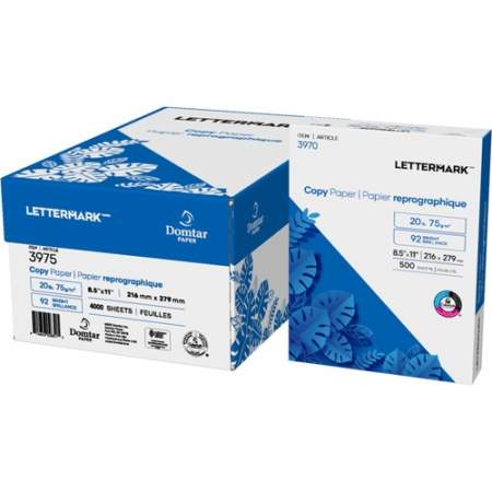 Lettermark Premium Laser, Inkjet Copy & Multipurpose Paper - White, Black (3975)