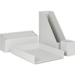 Desktop Accessory 3548A02-06 Arc Collection Grey U Brands Metal Letter Tray