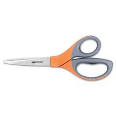Westcott Elite Series Stainless Steel Shears, 8" Long, 3.5" Cut Length, Orange Straight Handle (41318)