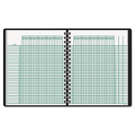 AT-A-GLANCE Undated Class Record Book, Nine to 10 Week Term: Two-Page Spread (35 Students), 10.88 x 8.25, Black Cover (8015005)