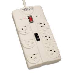 Tripp Lite Protect It! Computer Surge Protector, 8 Outlets, 8 ft Cord, 2160 J, Light Gray (TLP808TEL)