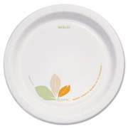 Dart Bare Paper Eco-Forward Dinnerware, Plate, 8.5" dia, Green/Tan, 125/Pack, 2 Packs/Carton (OFMP9RJ7234)