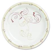 Dart Symphony Paper Dinnerware, Mediumweight Plate, 8.5" dia, Tan, 125/Pack, 4 Packs/Carton (MP9RJ8001CT)