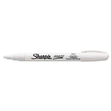 Sharpie Permanent Paint Marker, Fine Bullet Tip, White (35543)