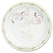 Dart Symphony Paper Dinnerware, Mediumweight Plate, 8.5" dia, Tan, 125/Pack (MP9RJ8001PK)