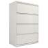 Alera Four-Drawer Lateral File Cabinet, 36w x 19.25d x 53.25h, Light Gray (ALELF3654LG)