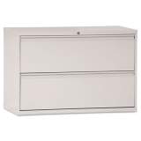 Alera Two-Drawer Lateral File Cabinet, 42w x 19.25d x 28.38h, Light Gray (ALELF4229LG)