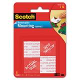 Scotch Precut Foam Mounting Squares, Removable, Double-Sided, Holds Up to 0.33 lb (2 Squares), 1 x 1, White, 16/Pack (108)