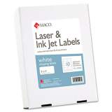 MACO Cover-All Opaque Laser/Inkjet Shipping Labels, Inkjet/Laser Printers, 2 x 4, White, 10 Labels/Sheet, 250 Sheets/Box (ML1000B)