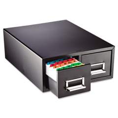 SteelMaster Drawer Card Cabinet, Holds 3,000 6 x 9 Cards, 20.38 x 16 x 8.38, Steel, Black (263F6916DBLA)
