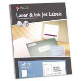 MACO Cover-All Opaque Laser/Inkjet Shipping Labels, Full-Sheet Format, Inkjet/Laser Printers, 8.5 x 11, White, 100/Box (ML0100)