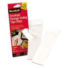 Scotch Envelope/Package Sealing Tape Strips, 2" x 6", Clear, 50/Pack (3750P2CR)